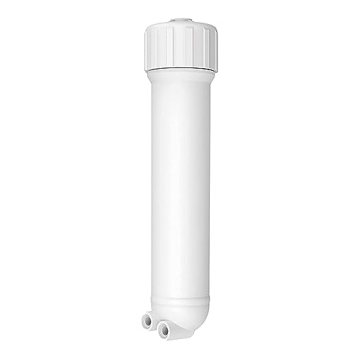 Shapure Leak Proof Membrane Housing Made of Food Grade Material with 3 Piece Elbow, Teflon Tape for All Domestic Brand RO Water Purifier | White